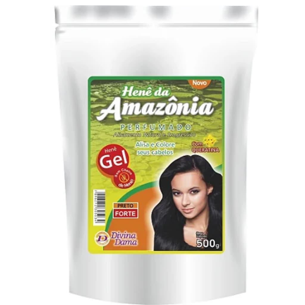Amazônia Henê Gel 500g Pouche Preto Forte