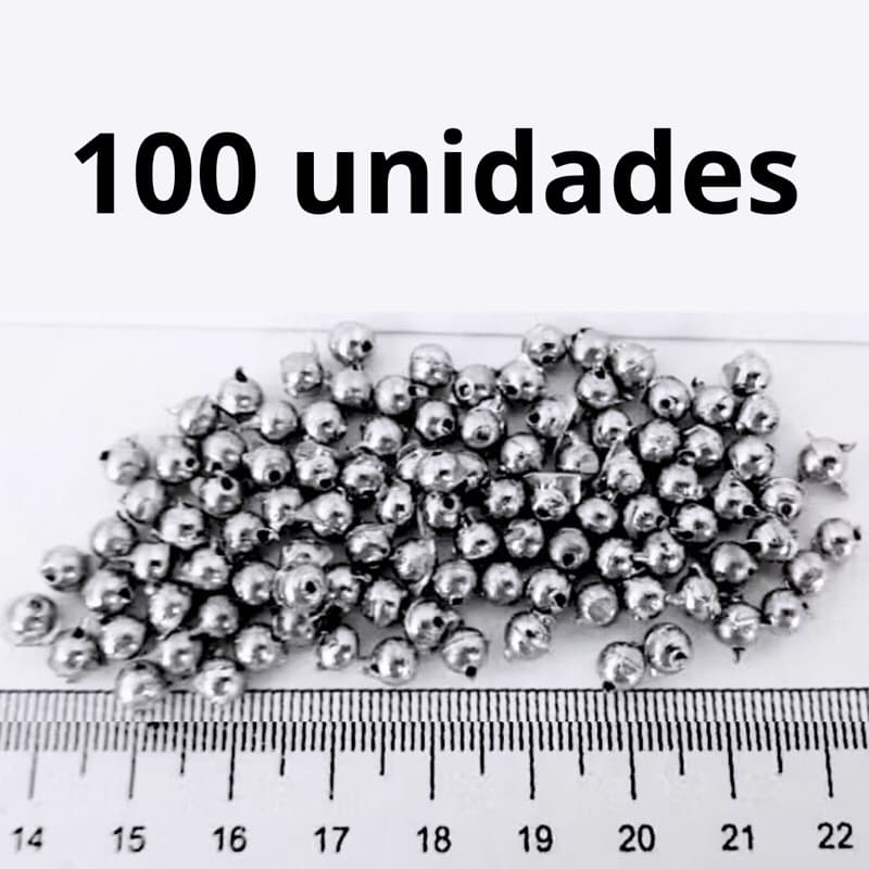 Chumbada para Pesca Lambari ou Piaba 100 unidades de Chumbadas BOLA com furo Tamanhos Diversos