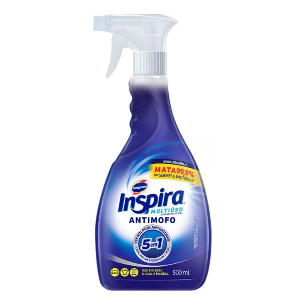 Antimofo 5 Em 1 Inspira Limppano Spray 500ml Elimina Odores