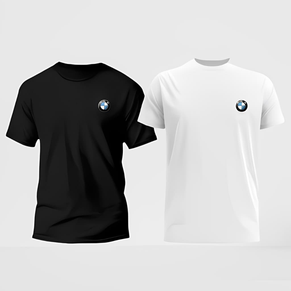 Kit 2 Camisetas Masculinas BMW 100% Algodão 30.1 Unissex Camisa Blusa Conforto Premium Lançamento