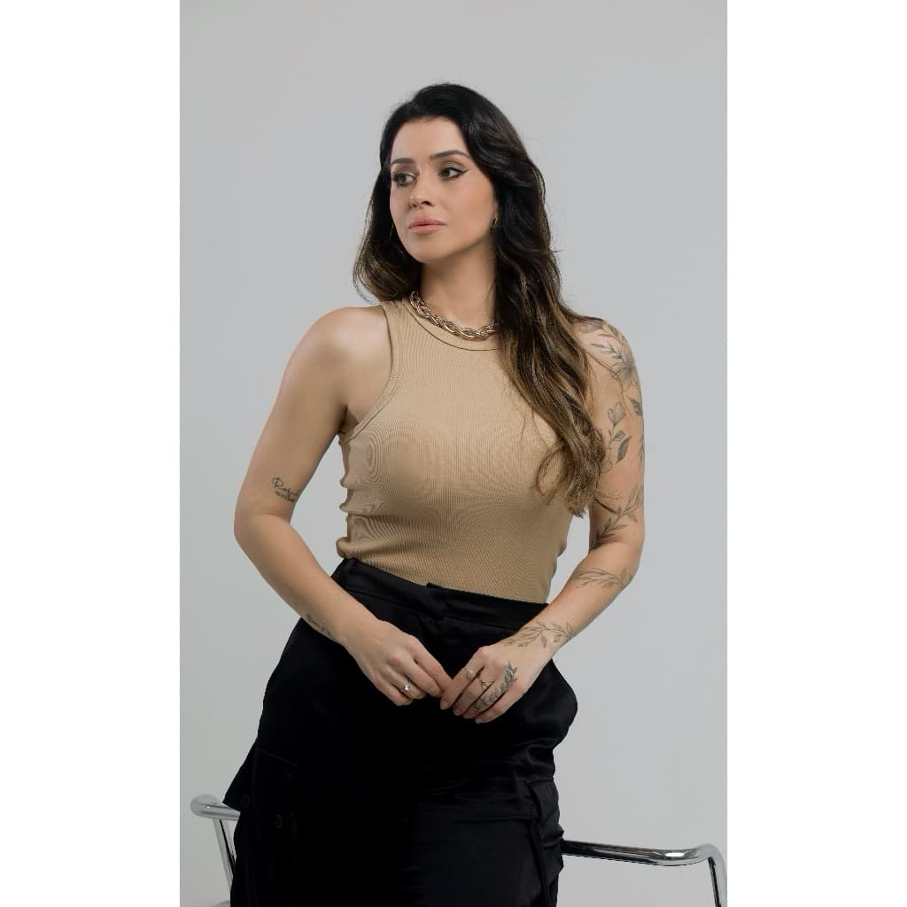 Regata Feminina Canelada Blusinha Básica canelado Premium