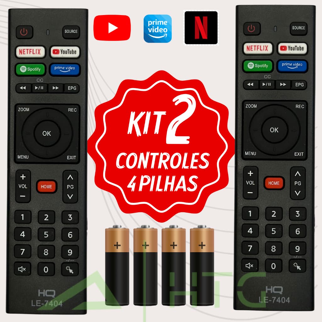 Kit Controle Remoto TV Smart HQ hqs43nkh hqs32nkh Hk320d
