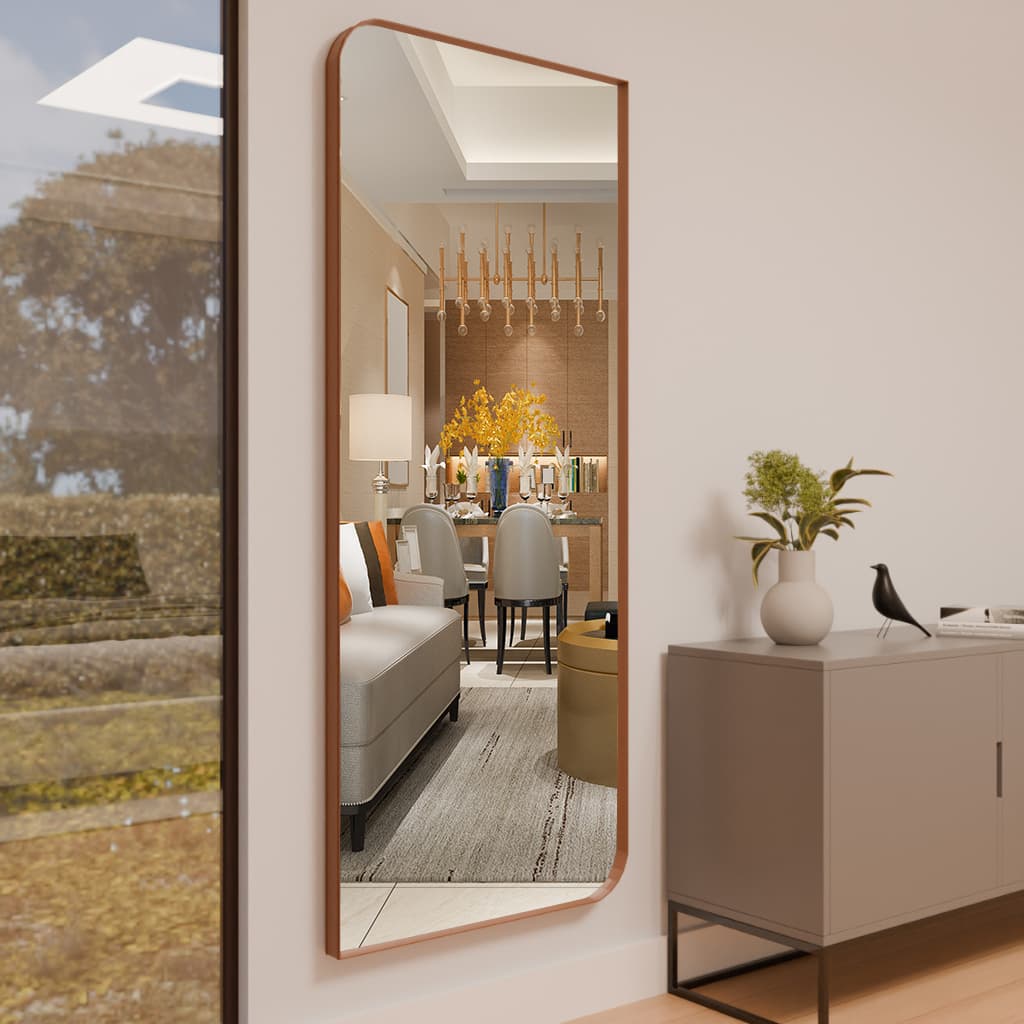 Espelho Orgânico 115cmx60cm 150cmx60cm 170cmx70cm Moldura Em Metal Luxo Quarto Sala Salão Banheiro