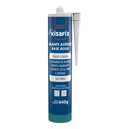 Selante Acrilico Branco  Base Agua Trincas e Fissuras  - 440g  - kISAFIX