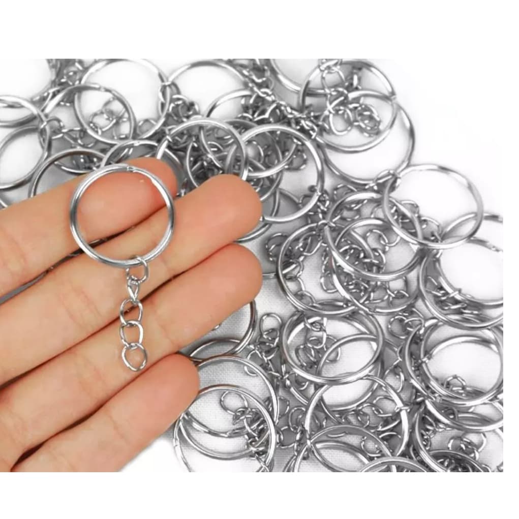 Argola Para Chaveiro Com Corrente Tamanho 24mm Varios Quantidade