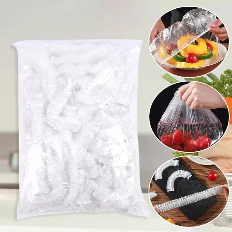 100 UNDs Capa Protetora Alimento Com 100 Unidades Veda Tudo Grande Tampa Prato Comida Reutilizável
