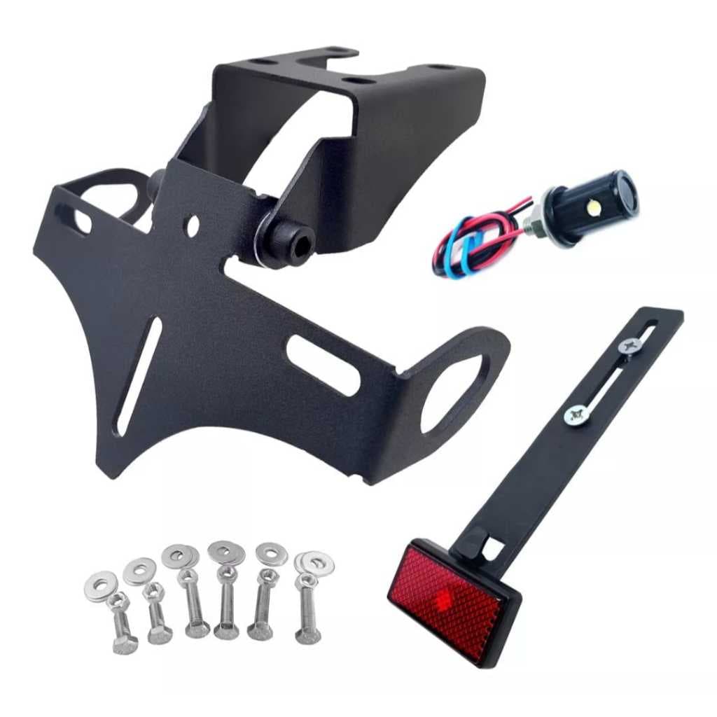Suporte Placa Eliminador de Rabeta Articulado Fazer 250 Yamaha 2018 Diante P/ Pisca Original