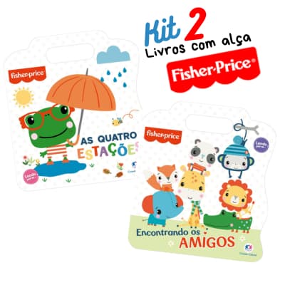 Kit 2 Livros Fisher-Price: As quatro estações + Encontrando os amigos - Cartonado