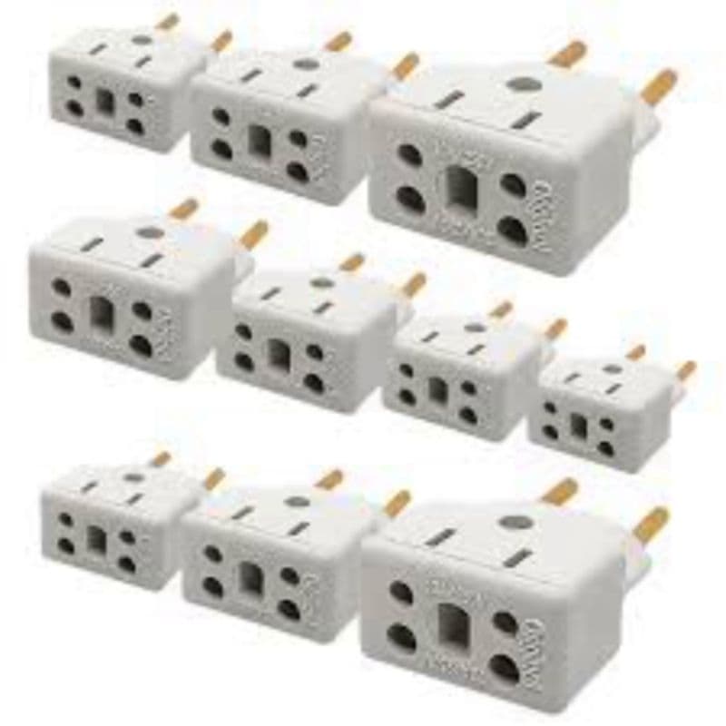 kit com 10 benjamin tomada adaptador Bob esponja 10A e 20 A com  3 entradas multiuso