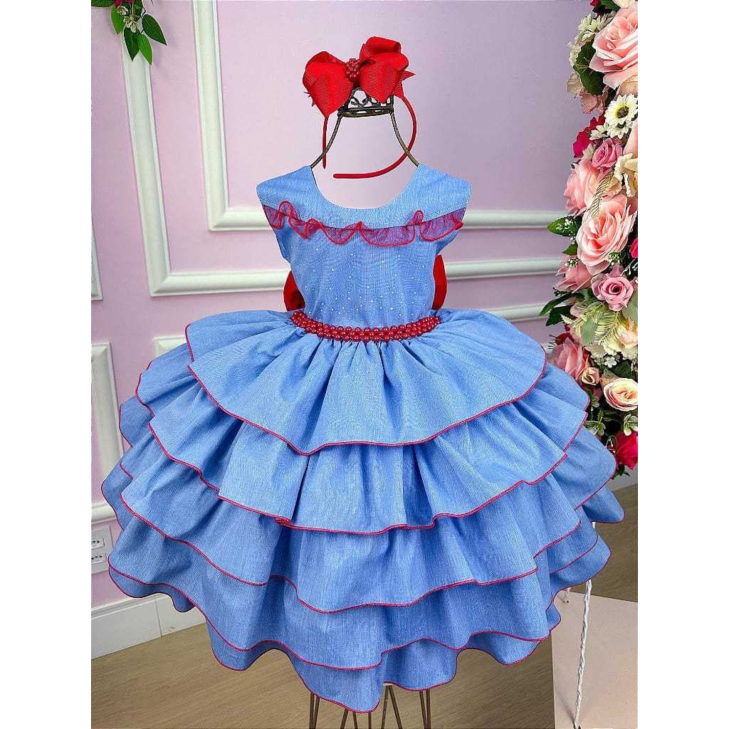 Vestido Infantil Babado – Perfeito para Festas e Aniversários Super Promoção Envio Imediato