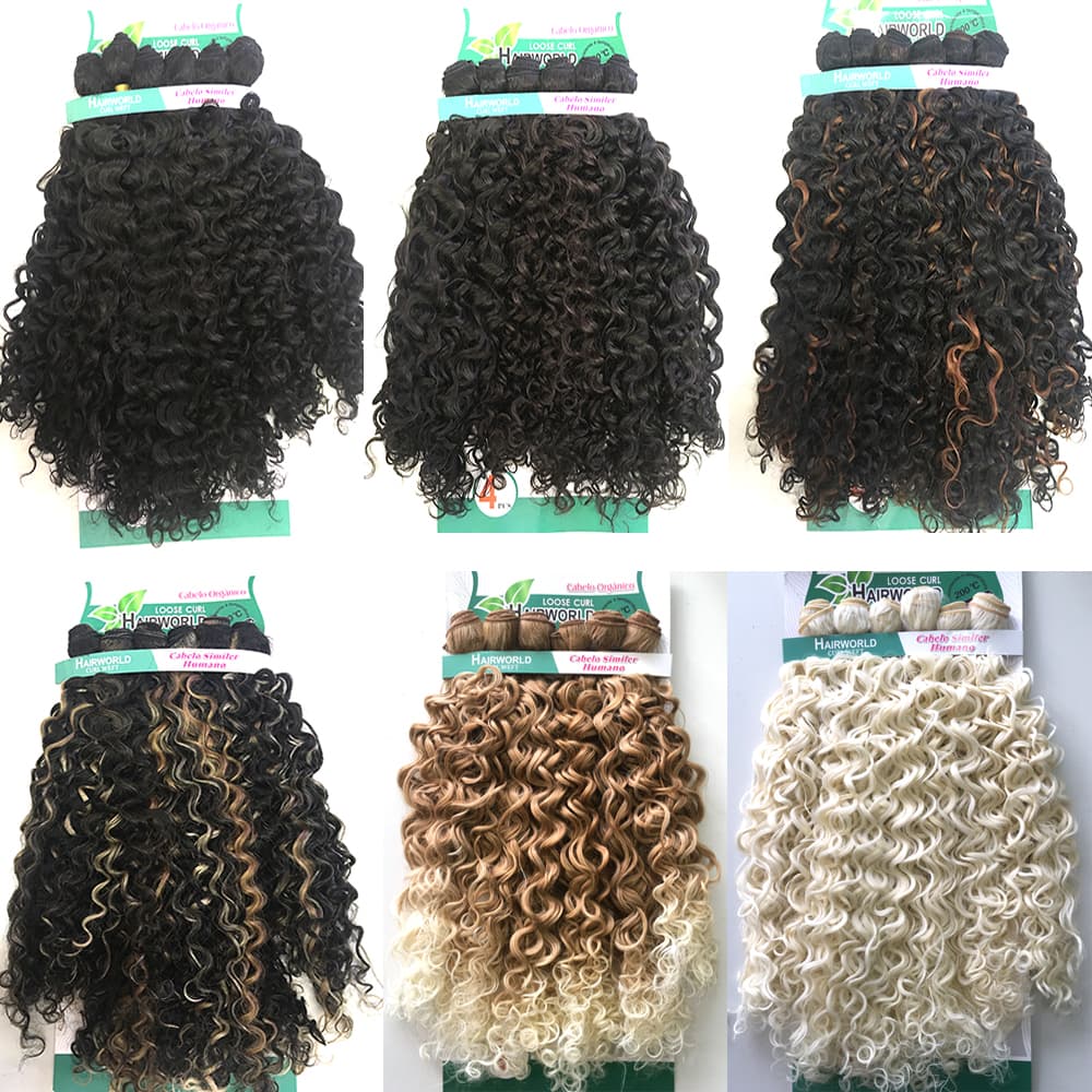 Cabelo Cacheado Orgânico 60cm 300gramas 6telas HAIRWORLD