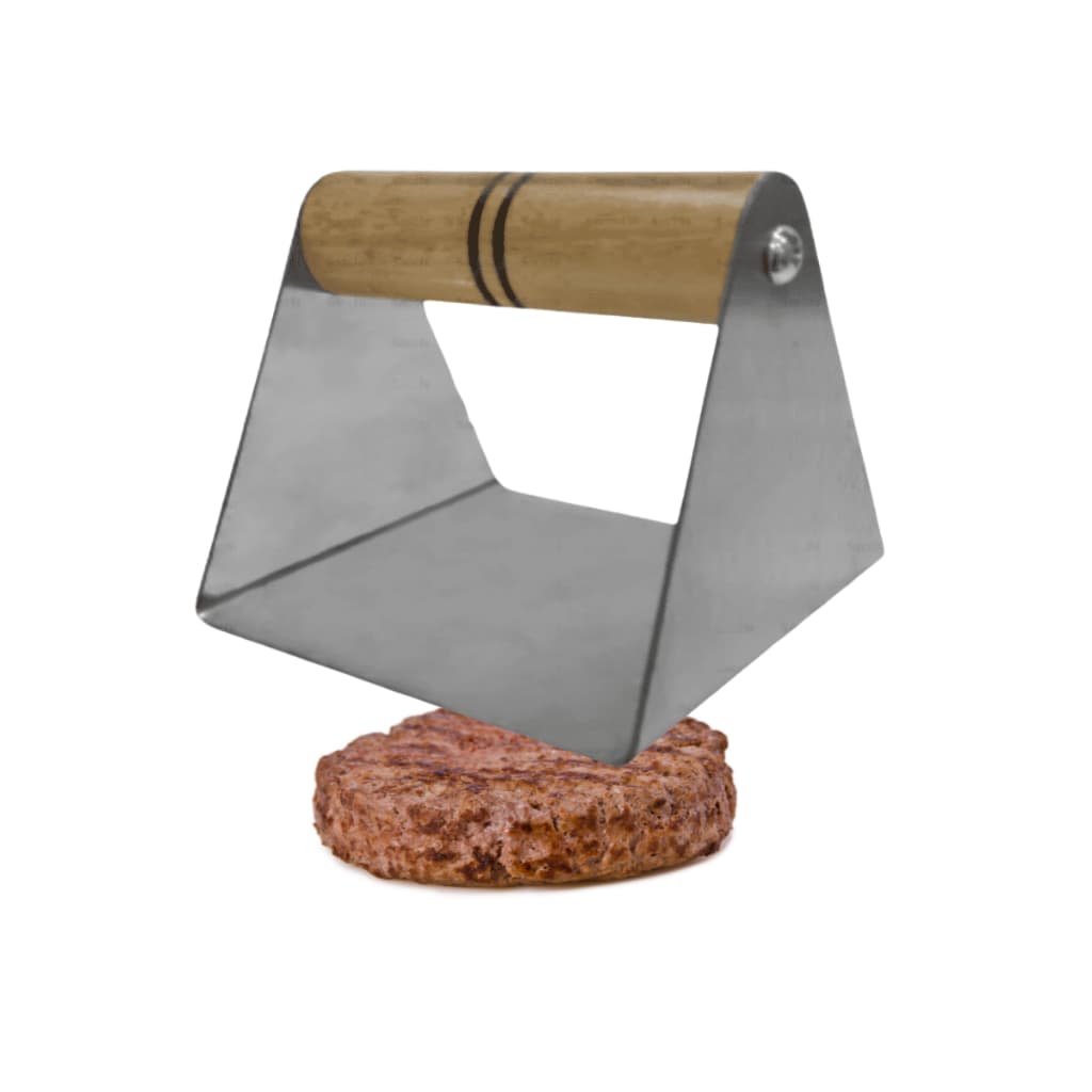 Prensa Aço Inox P/ Bifes Lanches Gourmet Artesanal
