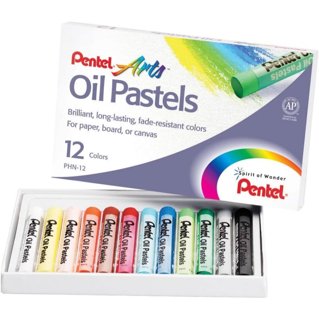 Giz Pastel Oleoso Pentel - 12 Cores ( PHN-12 )