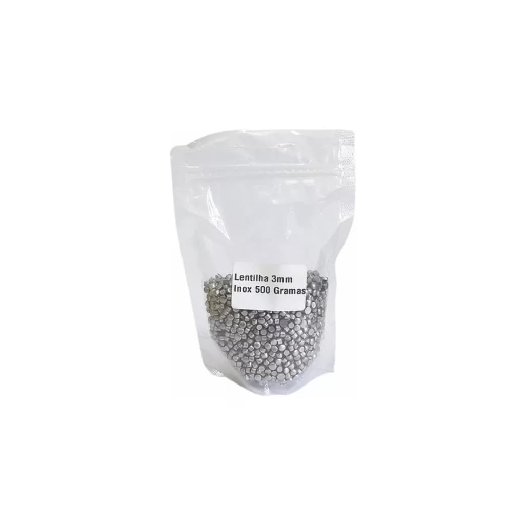 Lentilha Chip 3mm Aço Inox Polimento Tamboreador 500g