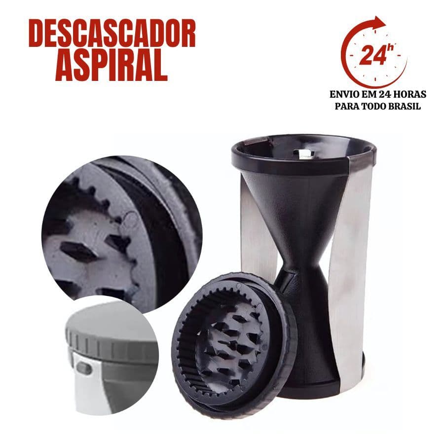 Descascador De Legumes Espiral Funil 12 cm Formato de Tiras