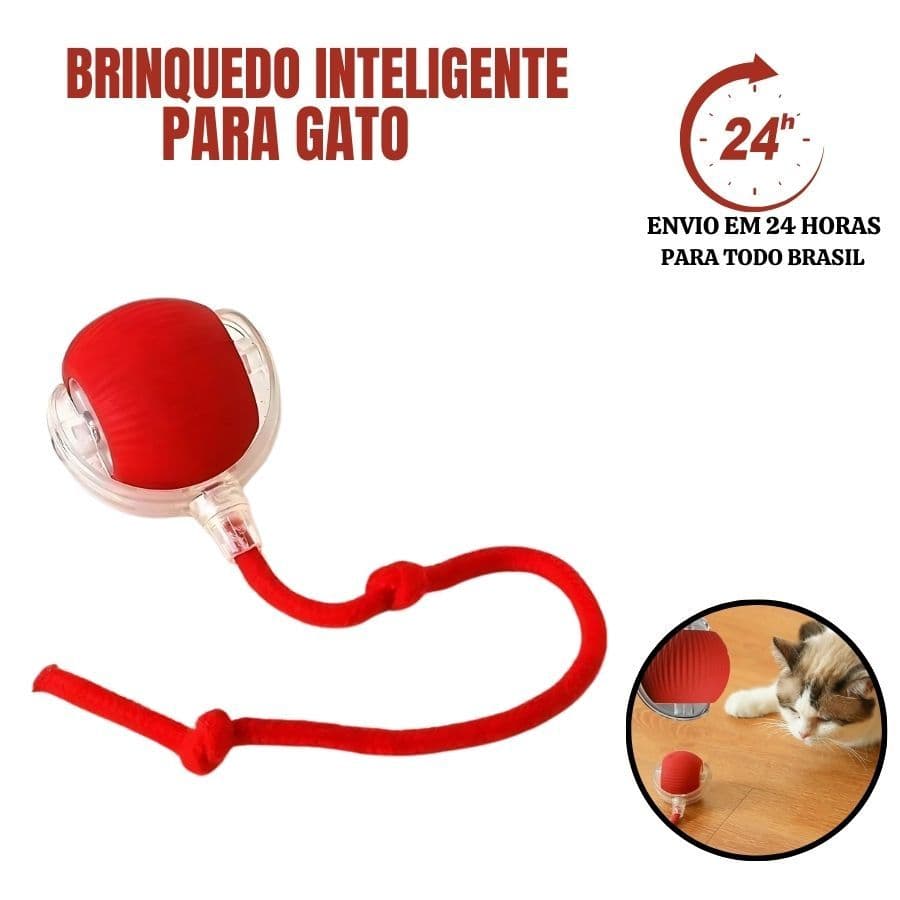 Brinquedos Inteligentes Para Gatos Bola De Rolamento Automática Cauda Falsa Recarregável Elétrico