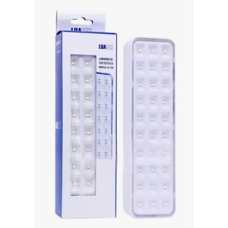 Luminária de Emergência Luz 30 LED's Alto Brilho Cor Branco Frio Luatek - LK-730