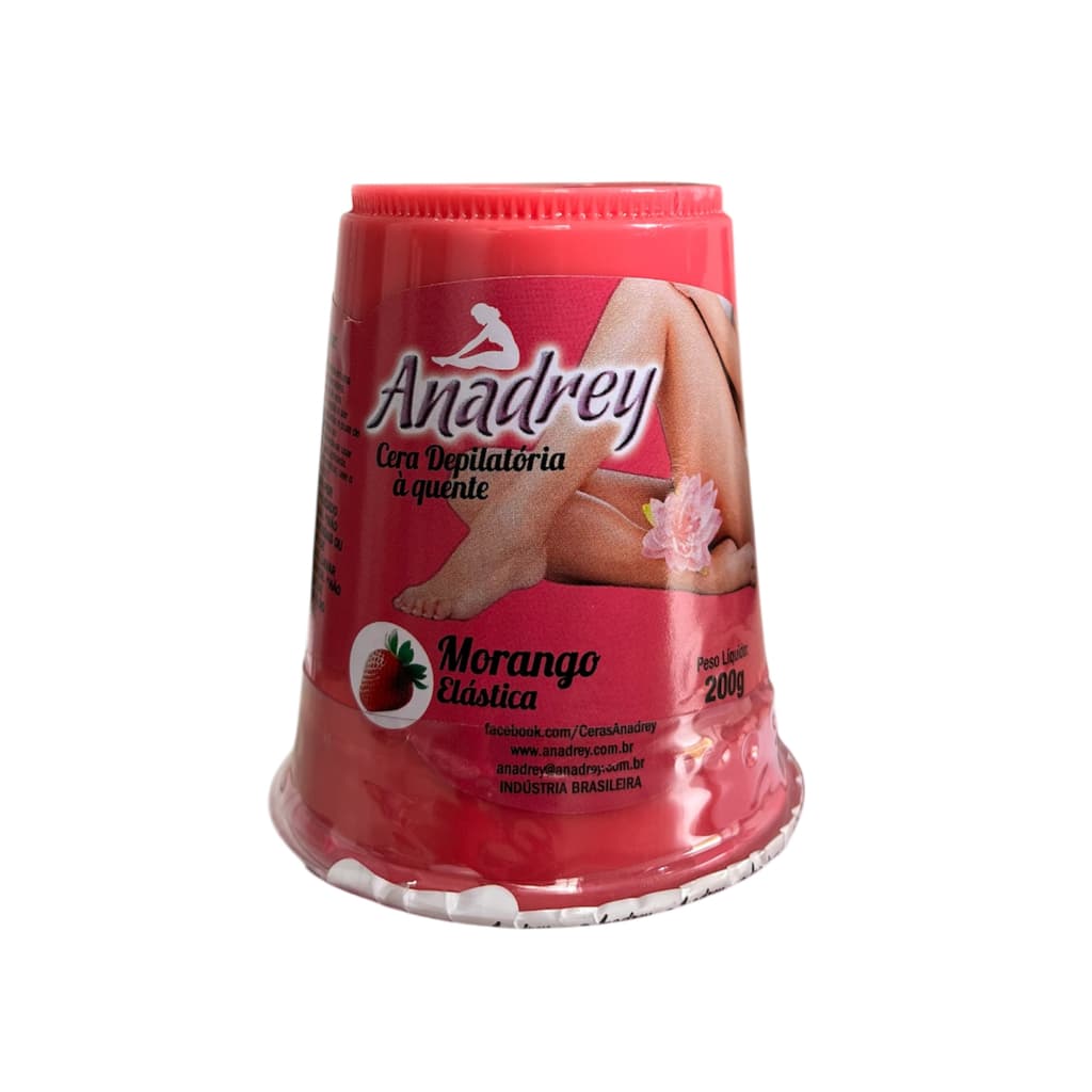 Cera Depilatória a Quente Anadrey Morango 200g