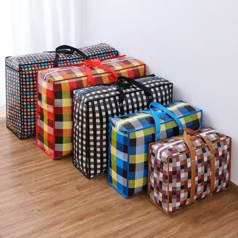Sacolão Bolsa Impermeávelcom Ziper Resistente - Grande e Estiloso para Viagens, Mudanças e Compras, com Padrões Sortidos