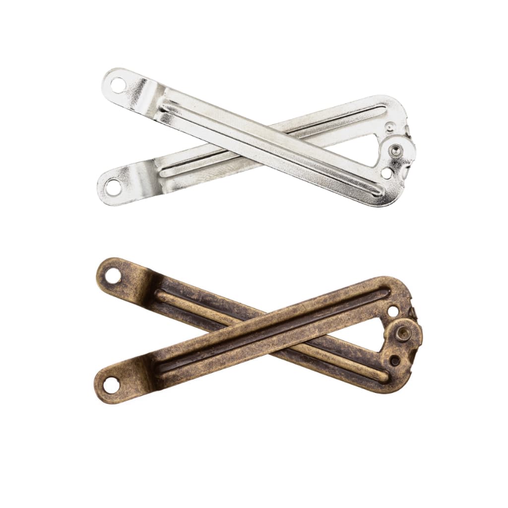 Kit 2 Suporte Articulado Grande Caixas Baú MDF + Parafusos Metal Artesanato Decoração