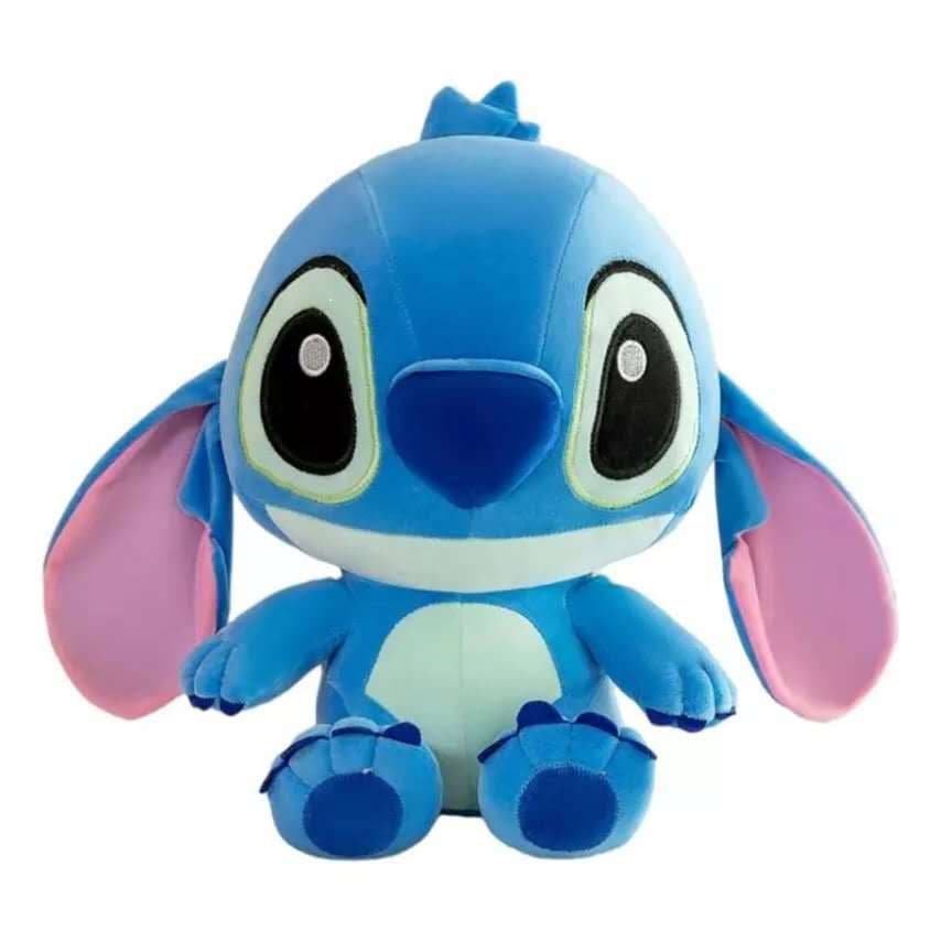 Lilo e Stitch de Pelúcia 25cm  Original Importado Disney Stich Azul e Angel Rosa Fofo Dormir Brinquedo Crianças