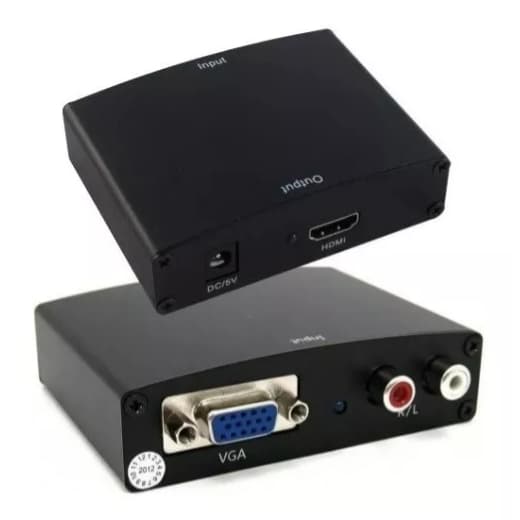 Conversor Adaptador De Áudio Vídeo Vga R L Para Hdmi