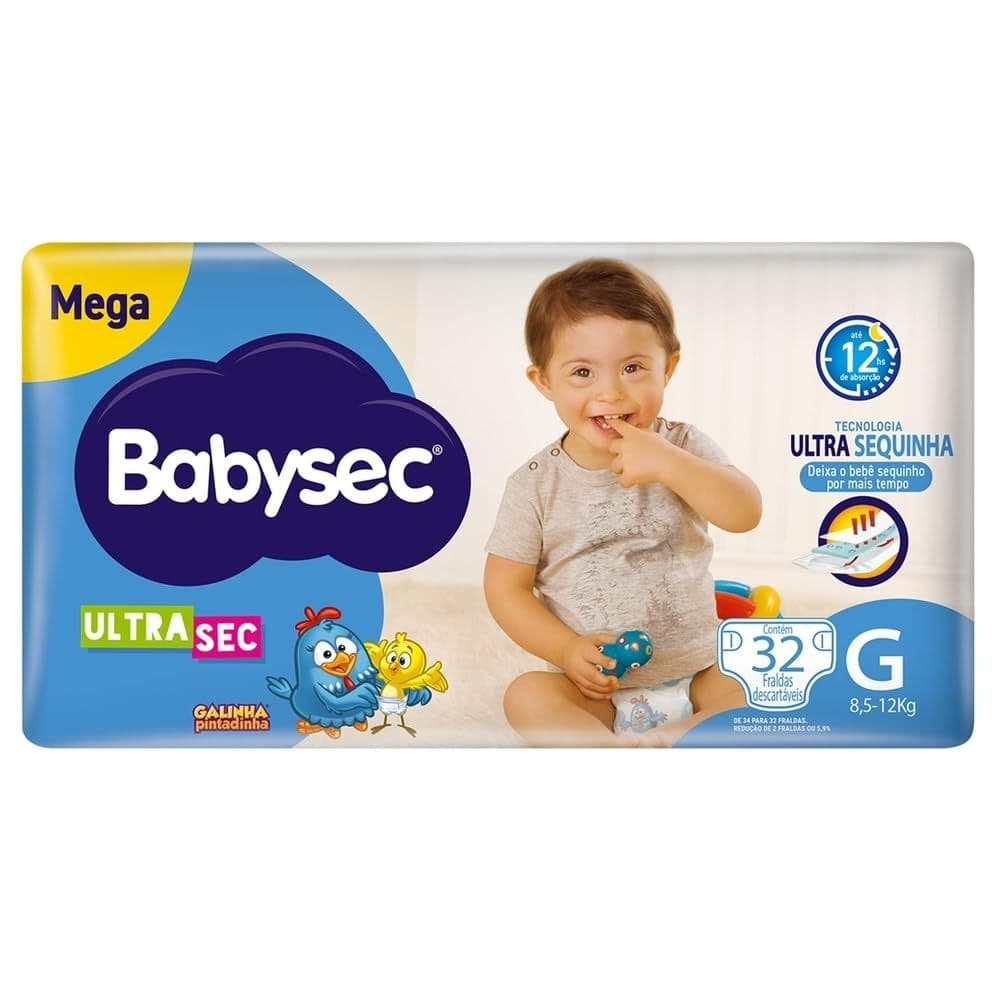 Babysec Ultrasec Galinha Pintadinha Fralda Tamanho G 32 Unidades