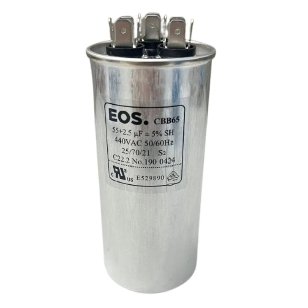 CAPACITOR  DUPLO 55+2,5UF 440VCA EOS