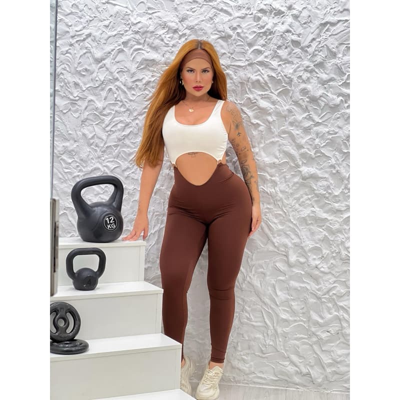 Macacão longo de Academia Moda feminina Fitness Empina Bumbum LOOK Tiktok Gringa Blogueira no