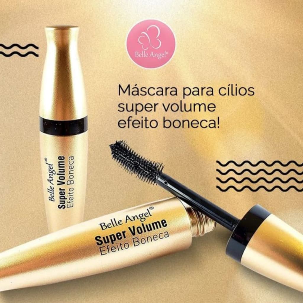 KIT C/03 Máscara De Cílios Super Volume Efeito Boneca 18ml - Belle Angel