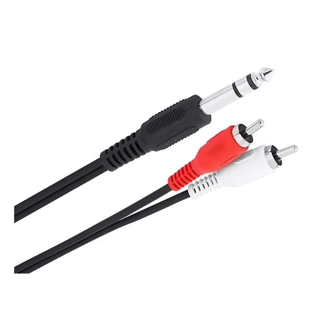 Cabo P10 Stereo Macho X 2 Rca Macho - 2 Metros
