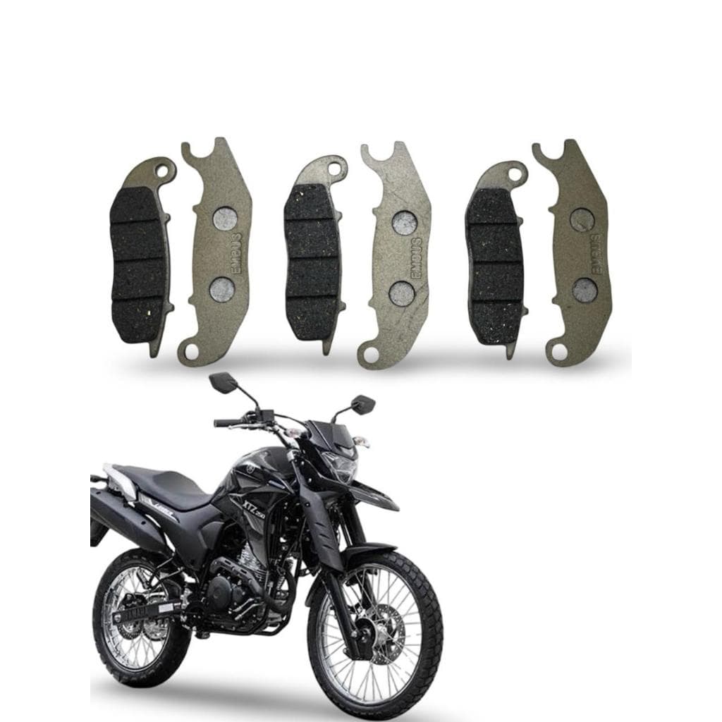 03 PASTILHAS FREIO DIANTEIRA XTZ LANDER 250 16-20/CROSSER 150 16/24/TENERE 250 16/20/CRF250 13/18