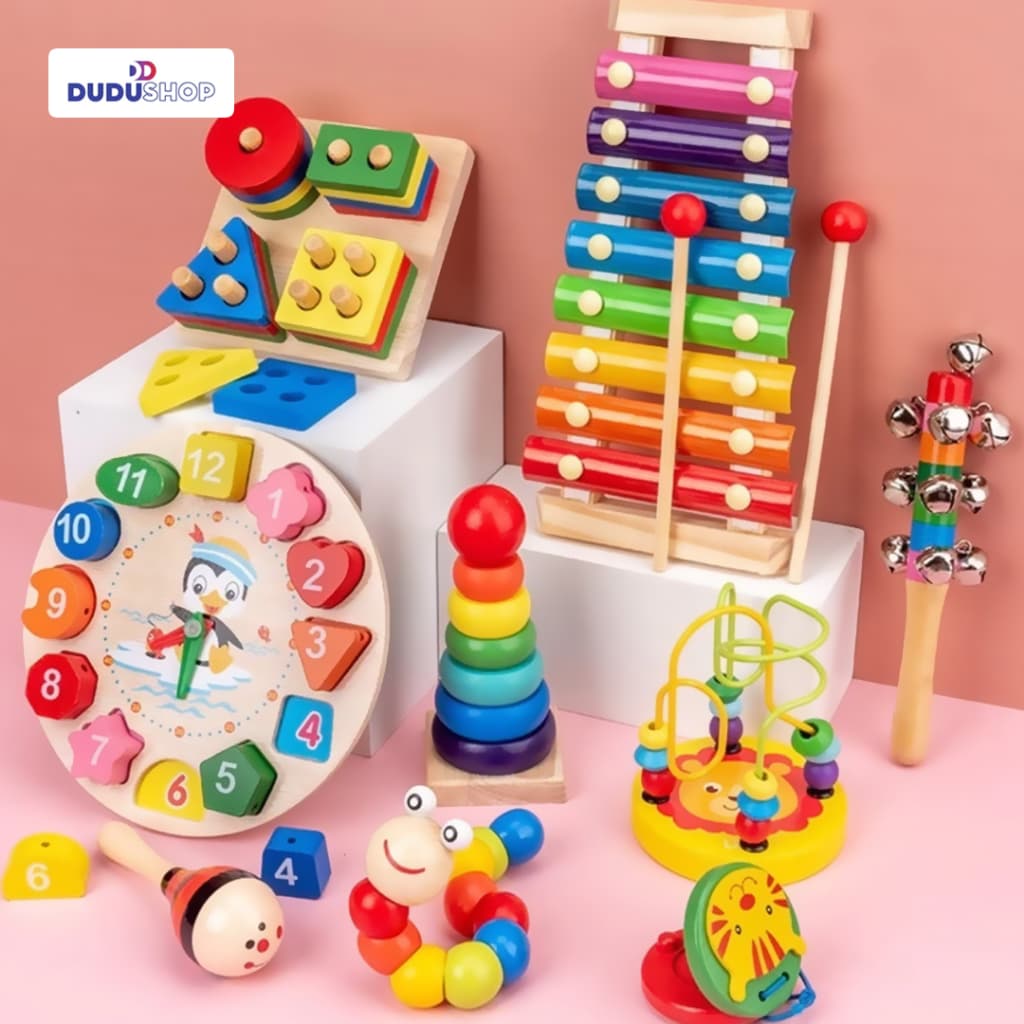 Brinquedo  Pedagógico Educativo Musical Pedagógico Montessori Colorido Para Bebês Crianças Pequenas