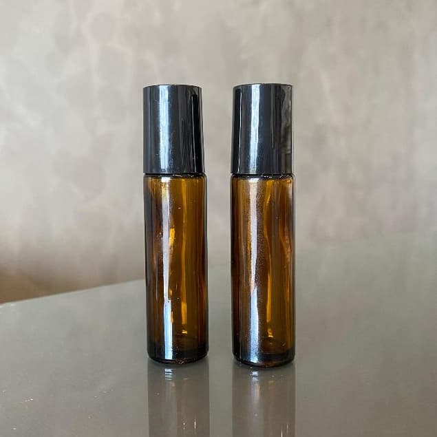 Vidro Roll on Âmbar Grosso 10ml 2 unidades