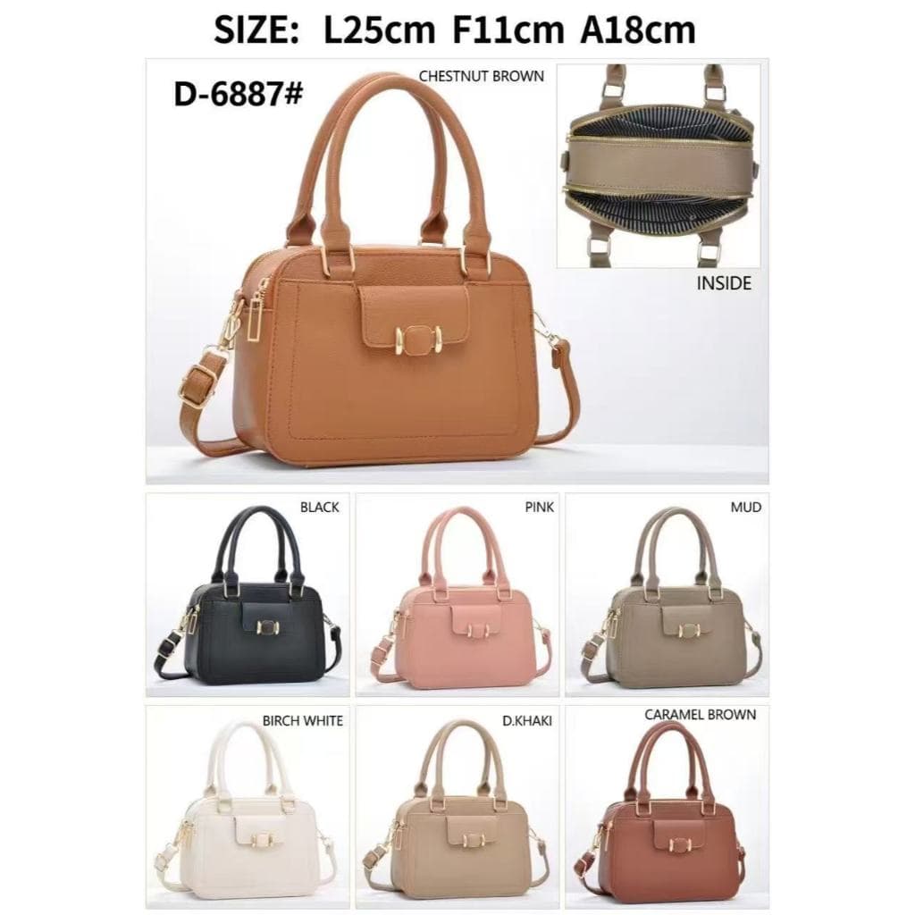 Bolsa Baú Grande Feminina Elegante de Mão e Alça Transversal 6887