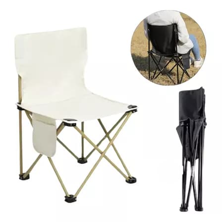 Cadeira Dobrável Com Bolso Reforçada Pesca Bolsa De Pesca Camping Passeio Viagem Camping Lazer