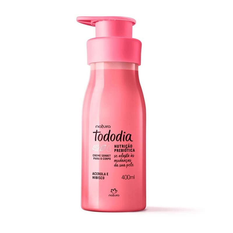 Creme Sorbet Hidratante Corporal Natura Tododia Acerola e Hibisco 400 ml