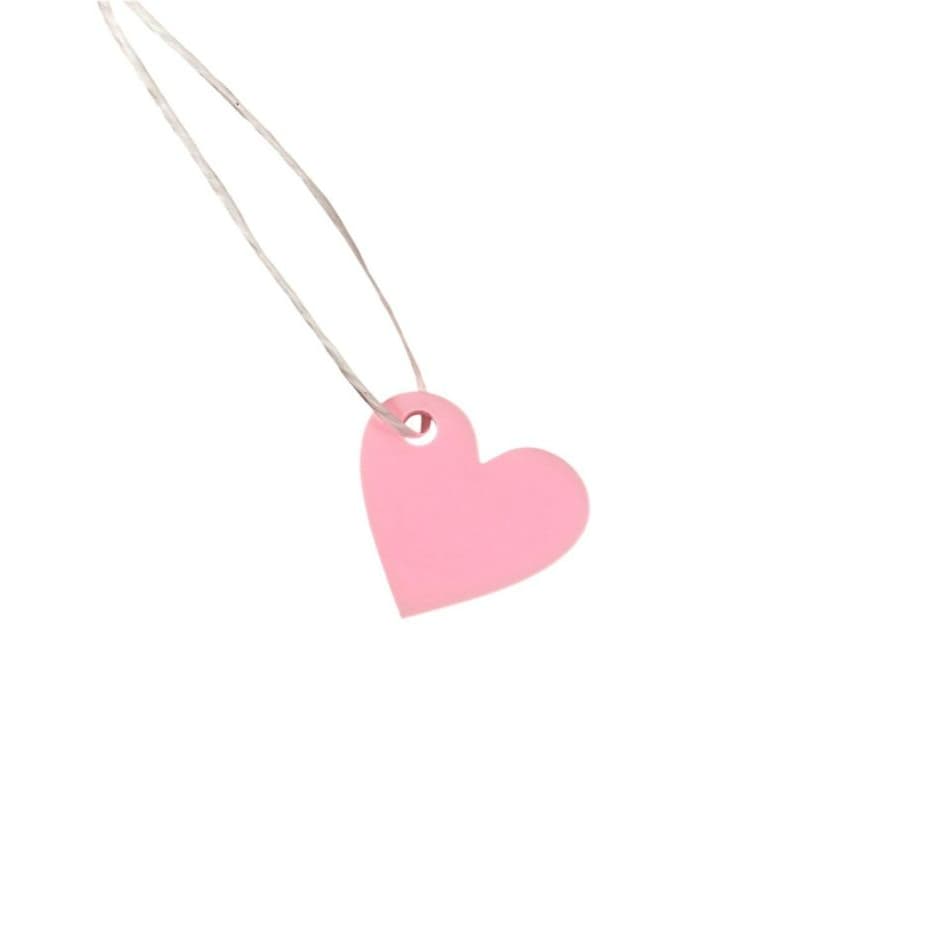 Aplique Pingente coração rosa 2cm 10pçs