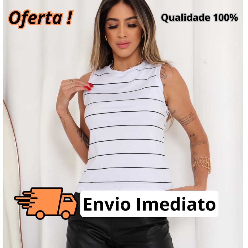 Regata Feminina - Regata Canelada Feminina - Blusa Regata Feminina - Estilo e Conforto