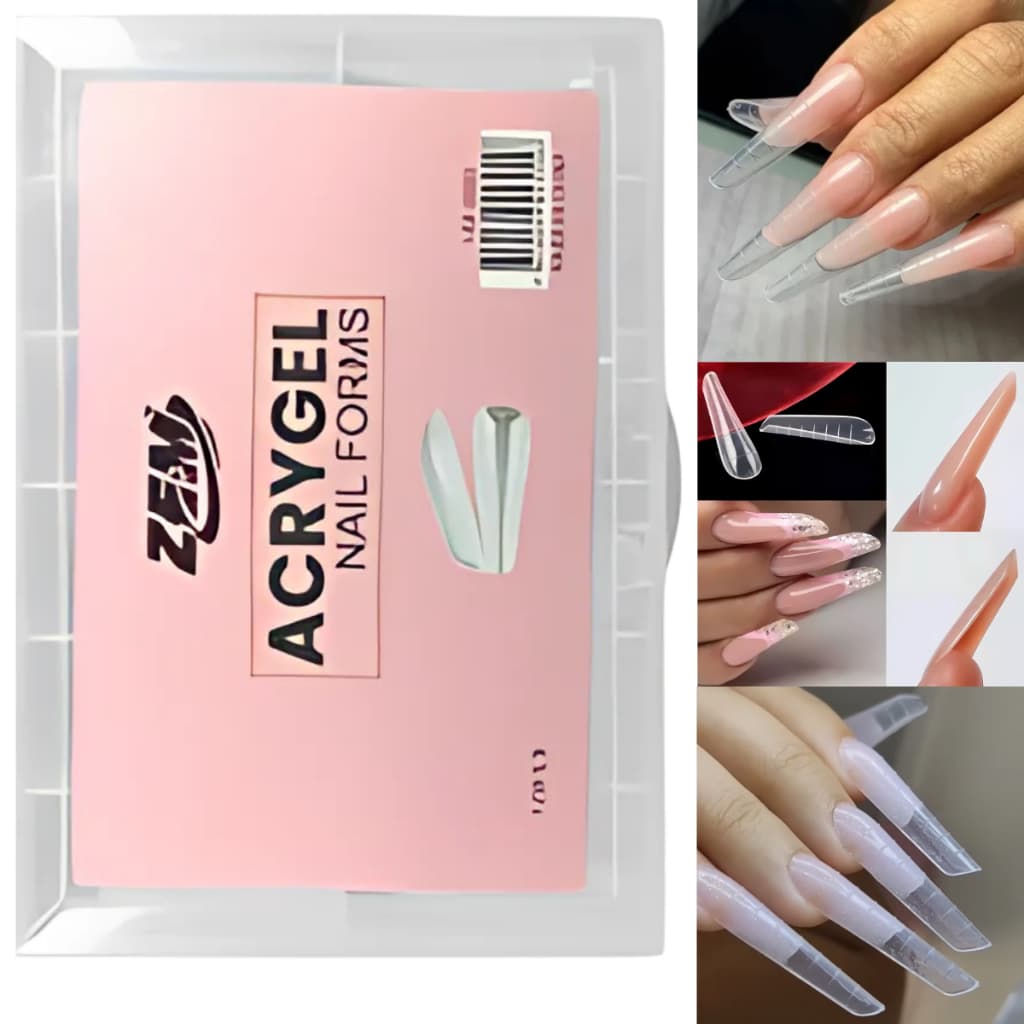 Molde F1 Profissional Mandorla Zem Polygel Reutilizável Caixa Com 120 Unidades Nail Art Molde Para Poligel Unhas de Gel