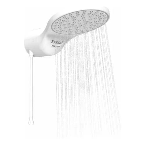 Chuveiro elétrico de parede Zagonel Eletrônica Moment Branco 5500W 127V