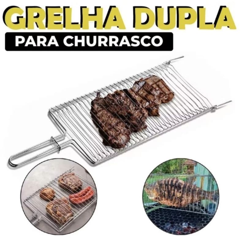 Grelha Prática Gaiola Peixe Frango Carnes