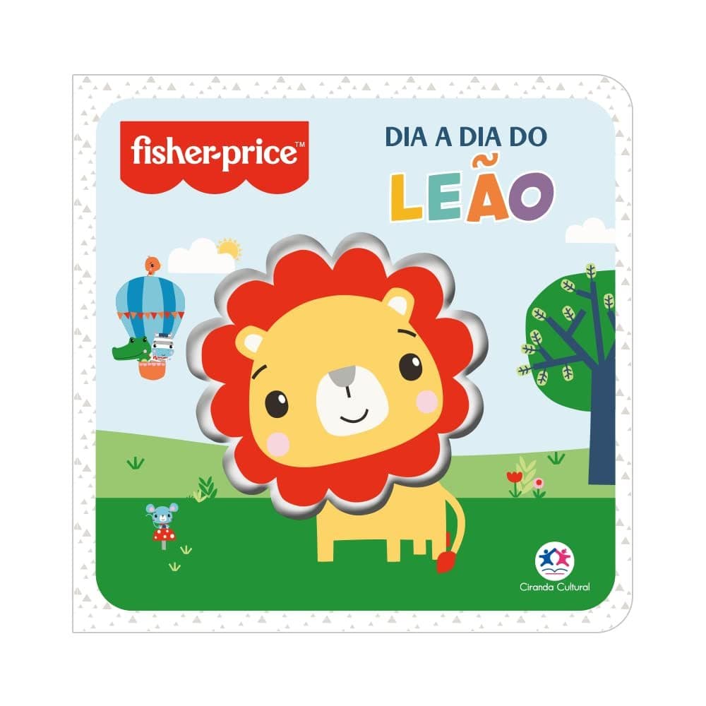 Livro - Cartonado com squishy - Fisher-Price - Leão - Com som