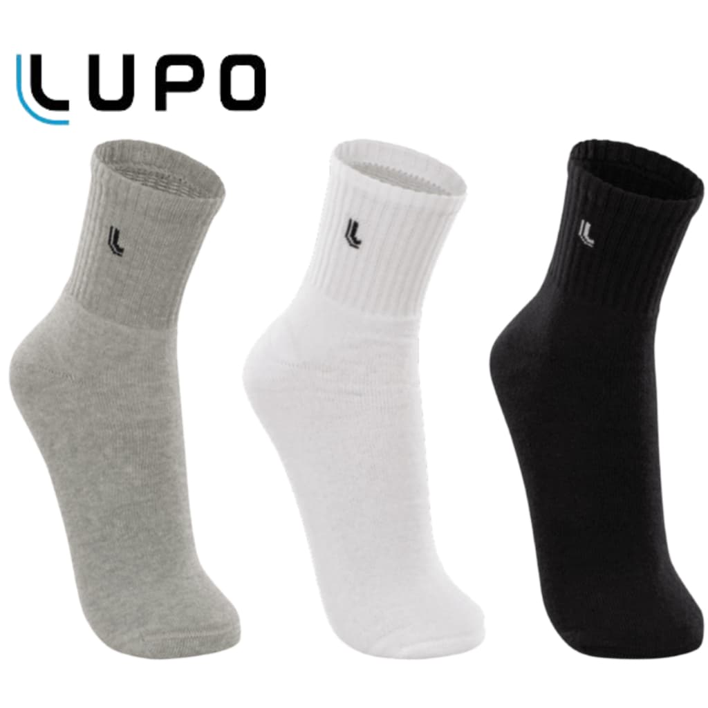 Meia Lupo Kit 6 Pares 3245 Cano Médio Algodão