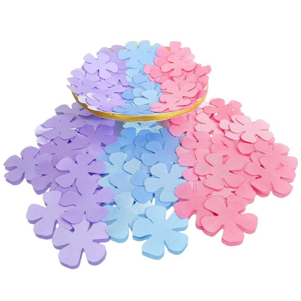 Kit 150 Flores De Cetim Artesanato Customização Bordados