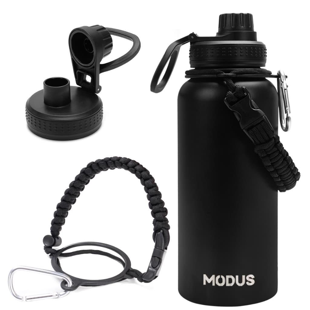 Modus Garrafa Térmica 1000ml Aço Inoxidável Com Alça Paracord