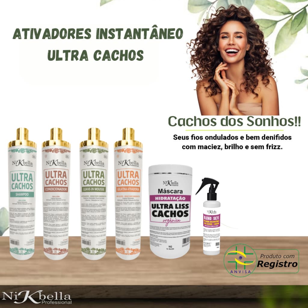Kit Ativadores Cachos 5 Passos Desprogressiva Profissional Original