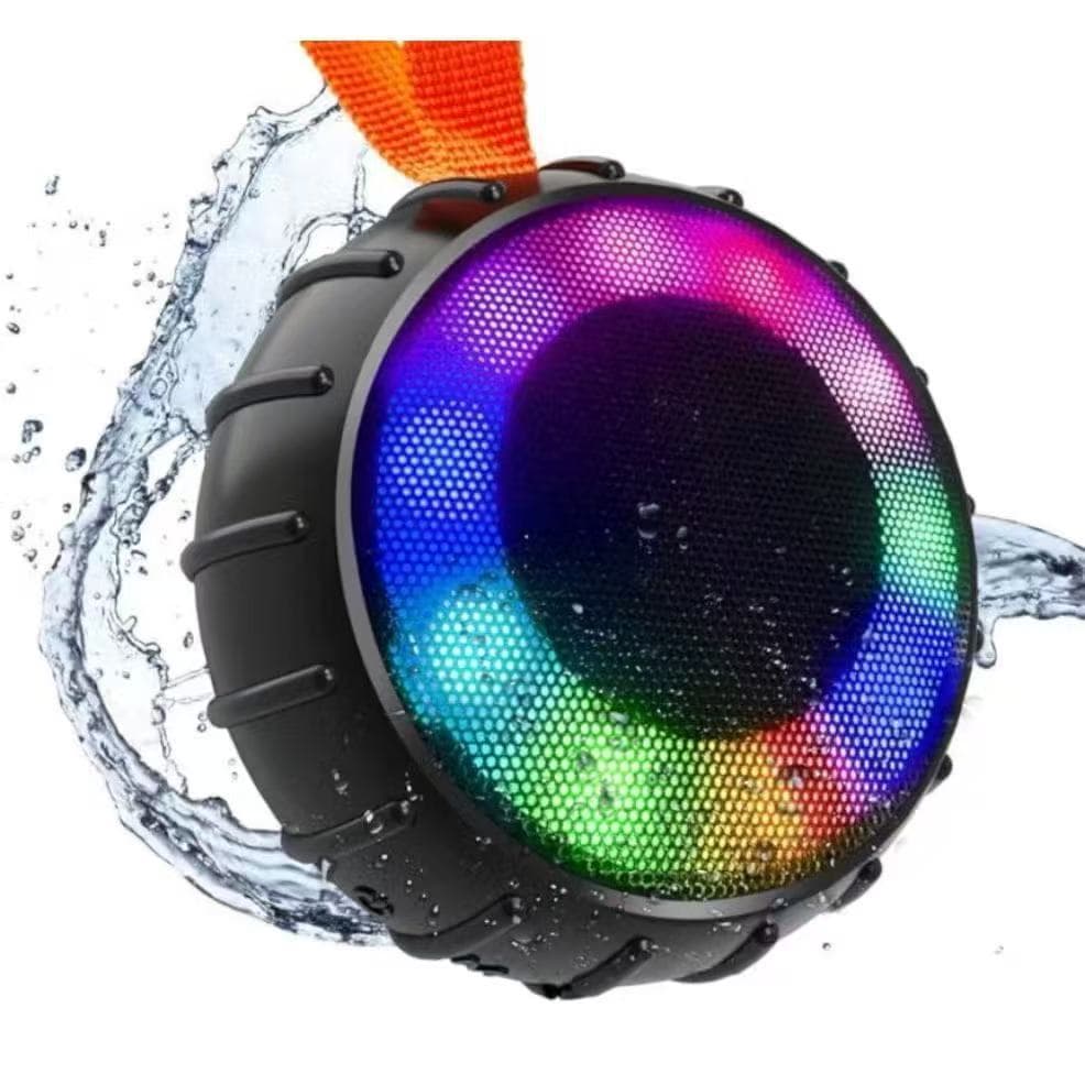 Caixa de som Bluetooth a Prova D'agua Led RGB Sd portátil