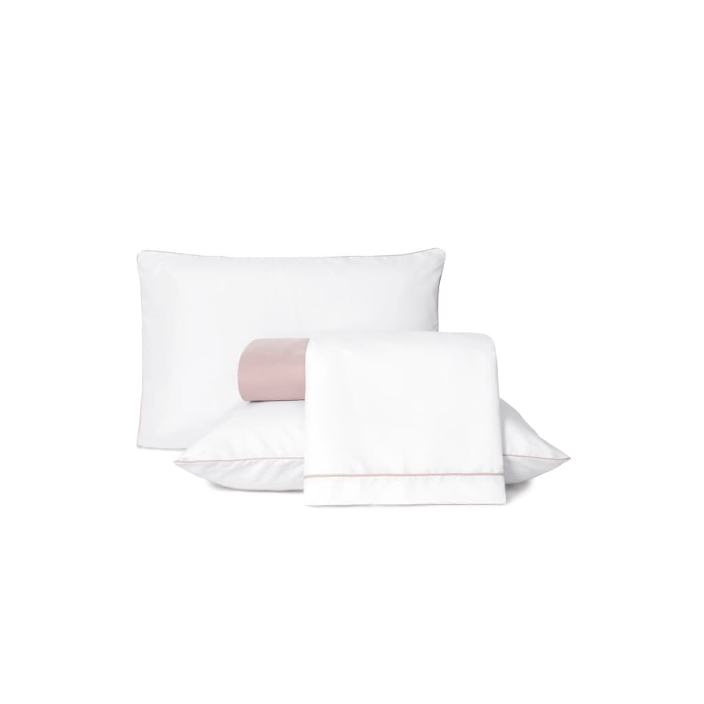 Jogo de Cama King Línea 4 Peças – Micropercal 200 Fios com Vivo Colorido