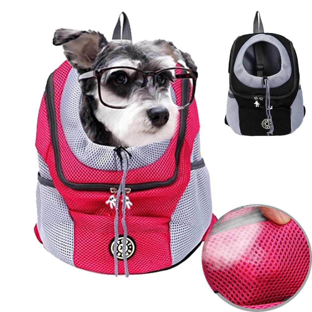 Mochila Portátil de Viagem para Cães e Gatos - Malha Respirável, Bolsa de Ombro